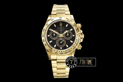 Daytona 116508 YG/YG Black/Stick Dial A7750 4130 Mod