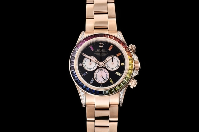 Daytona 116595 Rainbow RG/RG Black Dial A7750 4130 Mod
