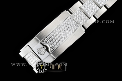 Daytona 116599 Rainbow SS/SS Full Diamond Paved Dial Dial A7750 4130 Mod