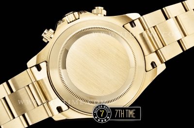 Daytona 116598 Rainbow YG/YG Full Diamond Paved Dial Dial A7750 4130 Mod