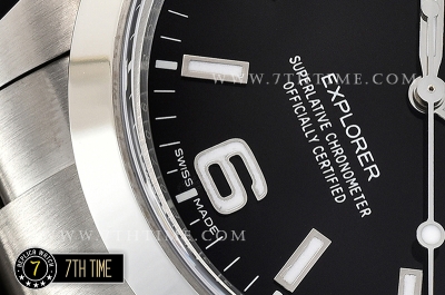 Explorer 1 Ref.214270 39mm Black Dial with Large 3,6,9 & Stick Markers Solid Stainless Steel 316F Nickel Plated Asia Clone 3132