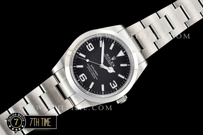 Explorer 1 Ref.214270 39mm Black Dial with Large 3,6,9 & Stick Markers Solid Stainless Steel 316F Nickel Plated Asia Clone 3132