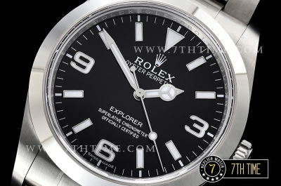 Explorer 1 Ref.214270 39mm Black Dial with Large 3,6,9 & Stick Markers Solid Stainless Steel 316F Nickel Plated Asia 2836