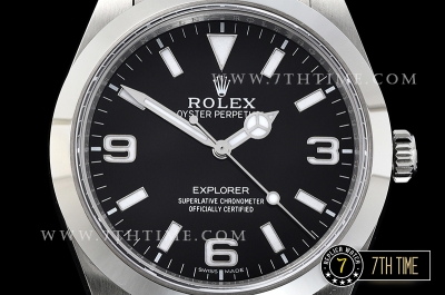Explorer 1 Ref.214270 39mm Black Dial with Large 3,6,9 & Stick Markers Solid Stainless Steel 316F Nickel Plated Asia 2836