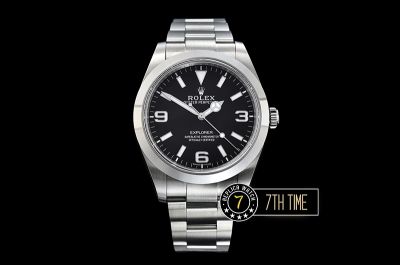 Explorer 1 Ref.214270 39mm Black Dial with Large 3,6,9 & Stick Markers Solid Stainless Steel 316F Nickel Plated Asia 2836
