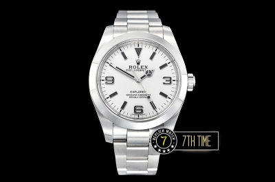 Explorer 1 Ref.214270 39mm Fantasy White Dial with Large 3,6,9 & Stick Markers Solid Stainless Steel 316F Gold Plated Asia 2836