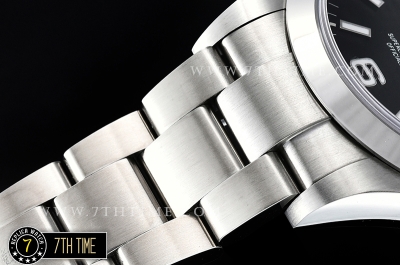 Explorer 1 Ref.214270 39mm Black Dial with Large 3,6,9 & Stick Markers Solid Stainless Steel 904L Platinum Plated Asia Clone 3132