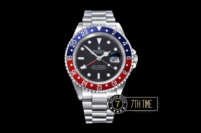 GMT Master II Ref.16710 Pepsi SS/SS Black Dial Asia 3186 Mod