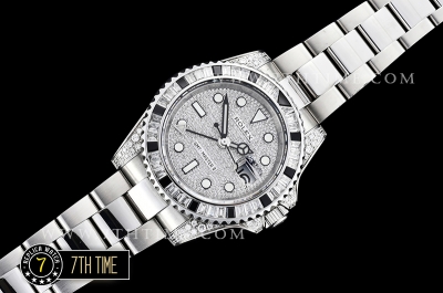 GMT Master II Diamonds/Black SS/SS Diamonds Dial BPF A3186 Mod