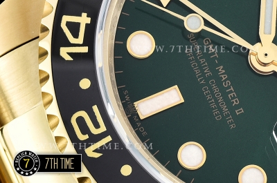 GMT Master II Ref.116718 YG/YG Green Anniversary Dial A3186 Mod