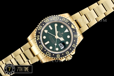 GMT Master II Ref.116718 YG/YG Green Anniversary Dial A3186 Mod