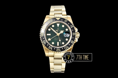 GMT Master II Ref.116718 YG/YG Green Anniversary Dial A3186 Mod