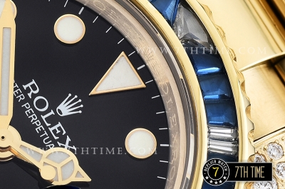 GMT Master II Red/Blue Rubies YG/YG Black Dial A3186 Mod