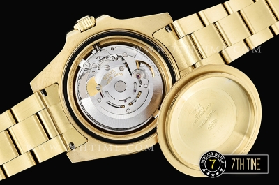 GMT Master II Blue/White Rubies YG/YG Black Dial A3186 Mod