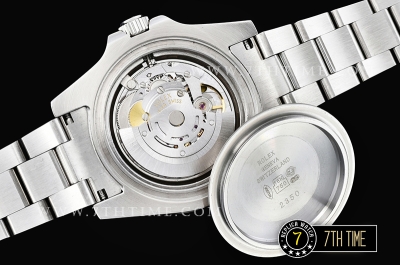 GMT Master II Blue/White Rubies SS/SS Black Dial A3186 Mod