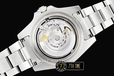 GMT Master II Blue/White Rubies SS/SS Black Dial A3186 Mod