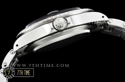 GMT Master Ref.1675 Black Color Bezel Black Dial with Patina Colored Dot Markers Swiss 2836 Mod