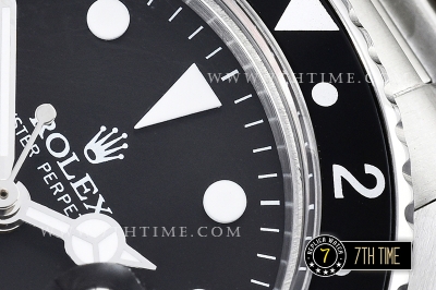 GMT Master Ref.1675 Black/Red Color Bezel Black Dial with Luminova White Colored Dot Markers Swiss 2836 Mod