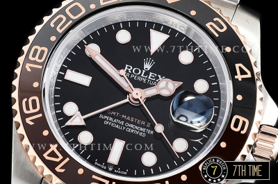 GMT Master II Basel 2018 126711 40mm Two Tone RG/SS Black Dial A2836