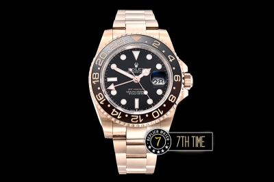 GMT Master II 2018 126715CHNR 40mm RG/RG Black Dial A2836