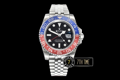 GMT Master II 126710 Pepsi Jubilee SS/SS Black Dial Gold Plated A2836