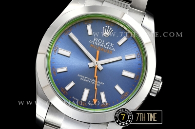 Milgauss 116400 New Milgauss Z Blue Dial on SS Bracelet Asia 3131