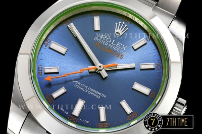 Milgauss 116400 New Milgauss Z Blue Dial on SS Bracelet Asia 3131