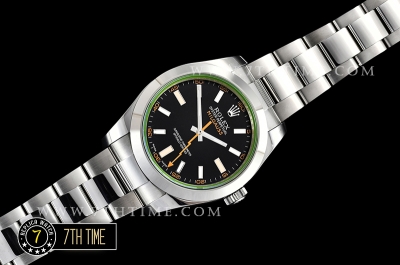 Milgauss 116400 40mm Black Dial on SS Bracelet Asia 3131