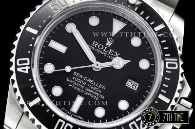 SeaDweller 116600 Ceramic Diver Bezel SS/SS Black Dial A3135 Mod