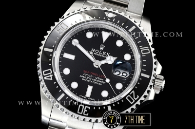 Seadweller 126600 43mm 904L SS/SS Single Red Black Dial A2836