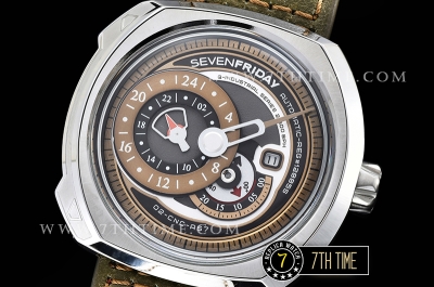 SevenFriday Q2-01Green Multi Tier Dial with counter subdials & Numeral markers