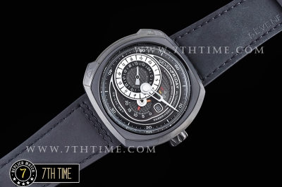 SevenFriday Q3-01 Black Multi Tier Dial with counter subdials & Numeral markers PVD Thick Coated on Solid Stainless Steel Case