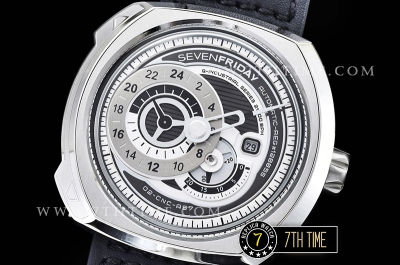 SevenFriday Q1-01 White Multi Tier Dial with counter subdials & Numeral markers