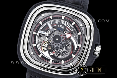 SevenFriday Racer P3C/IEN Black Multi Tier Dial with counter subdials & stick markers