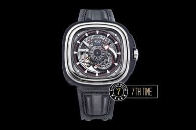 SevenFriday Racer P3C/IEN Black Multi Tier Dial with counter subdials & stick markers