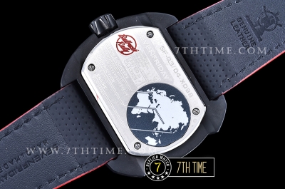 SevenFriday Q3-04 BullRush Rally  Black Multi Tier Dial with Counter Subdial & Stick Markers & "BullRush Rally" Logo