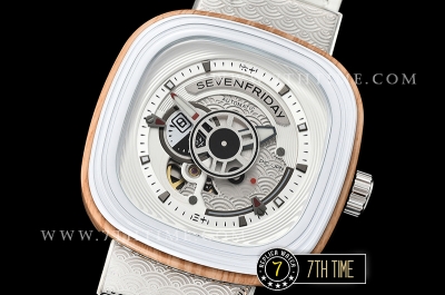 SevenFriday P1B/03 Japan Inspired Limited Edition Multi-layered White with Black Accents & Stick Markers