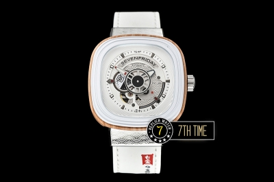 SevenFriday P1B/03 Japan Inspired Limited Edition Multi-layered White with Black Accents & Stick Markers