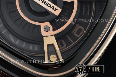 SevenFriday M2/02 Multi-layered Black with Textured Surface High Grade PVD Coated Solid 316L Stainless Steel
