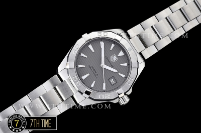 AquaRacer Calibre 5 Grey Dial with Stick Markers Solid Stainless Steel Bracelet