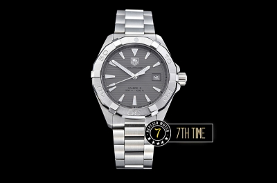 AquaRacer Calibre 5 Grey Dial with Stick Markers Solid Stainless Steel Bracelet