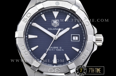 AquaRacer Calibre 5 Blue Dial with Stick Markers Solid Stainless Steel Bracelet