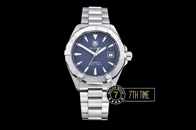 AquaRacer Calibre 5 Blue Dial with Stick Markers Solid Stainless Steel Bracelet