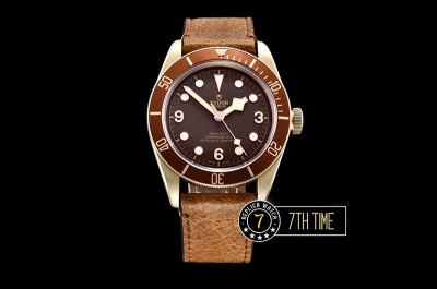 Tudor Heritage Black Bay Bronzo Basel Superlumed Brown Dial with Needles Brushed Bronze Tang Buckle
