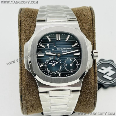 Patek Philippe Nautilus  Blue Dial on SS Bracelet